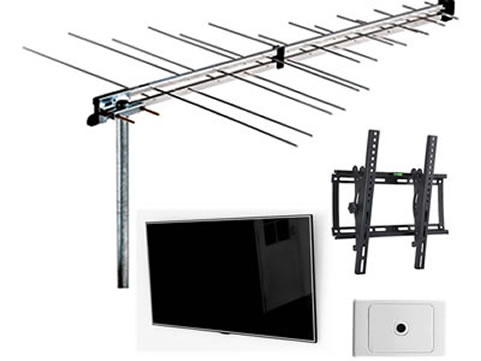 Digital TV Antenna - Wall Mount TV & Brackets